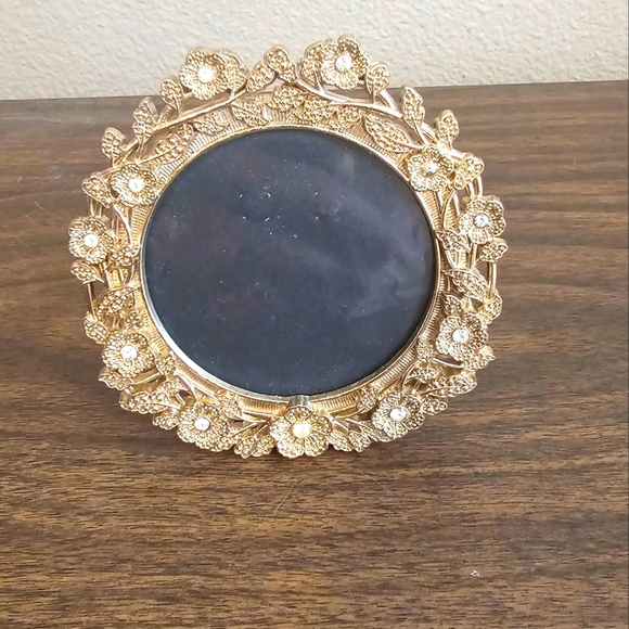 Accents | Gold Metal Floral Rhinestone Photo Frame | Poshmark